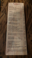 Le Chalet menu