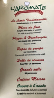 L'aromate menu