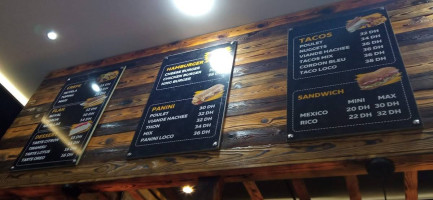 Taco Loco menu