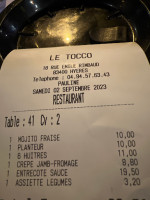 Le Tocco menu