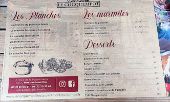 LE COCQUEMPOT menu