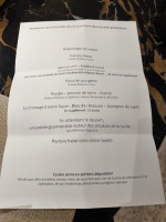 Villa De L'etang Blanc menu