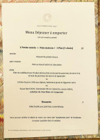 Aux Plumes menu