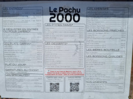 Le Pachu 2000 menu