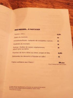 étsi Le Bistro menu