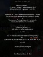 Le Clos Fleuri menu