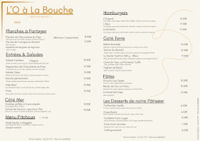 L'o A La Bouche menu