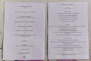 Auberge Des Tuileries menu