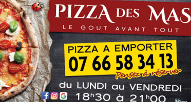 Pizza Des Mas food