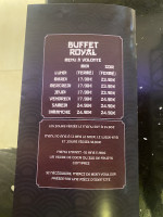 Royal Buffet menu