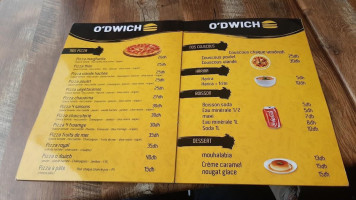 O'dwich menu