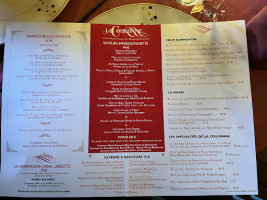 La Couronne menu