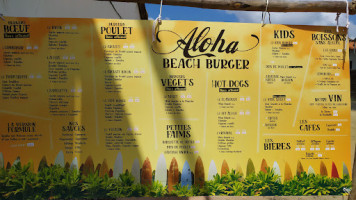 Aloha Beachburger menu