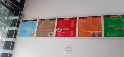 Kaina Snack menu