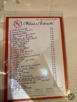 Le Relais de l'Entrecote menu