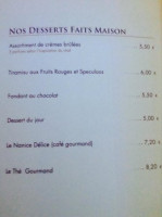 La Voile Blanche menu