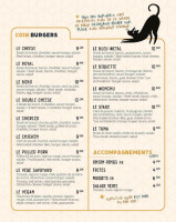 Burger Place menu