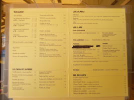 Club Plage Pereire menu