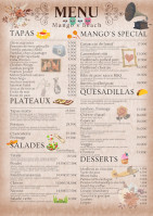 Mango's Beach Bar menu