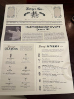 Harry's Bar menu