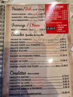 Cafe de la Tour menu