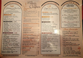 La Maison des Crepes menu