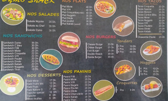 Dymo Snack menu