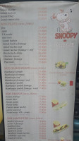 Snoopy Burger menu