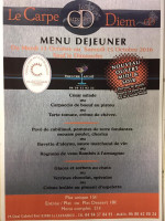 Carpe Diem menu