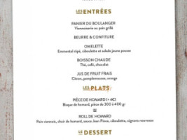 Jean Pince menu