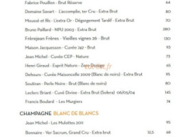 Canard & Champagne menu