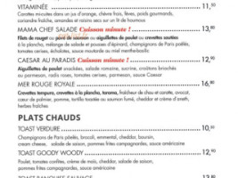 Le Paradis du Fruit menu