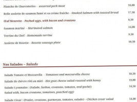 Le Bistro Marbeuf 8ème menu