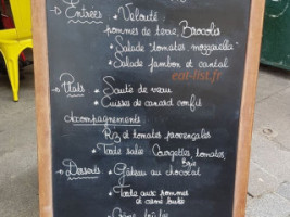 Le Camion Qui Fume menu