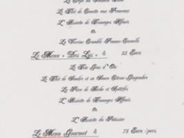 Le Trianon menu