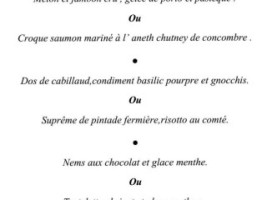 La Romanée menu