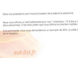 La Table des Blot - Auberge du Château menu