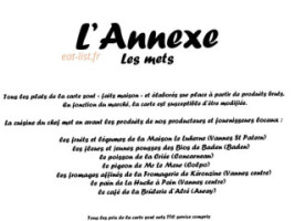 L'Annexe menu