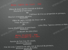 La Table du Fort menu