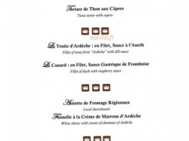 Azalées menu