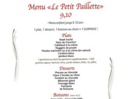 La Taverne Paillette menu