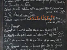 Du Nord au Sud menu