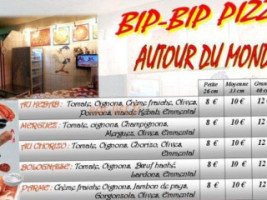 Bip-Bip Pizza menu