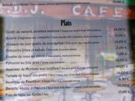 B.D.J. cafe menu