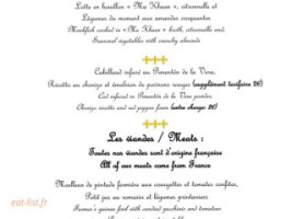 Le Clos D'Amboise menu