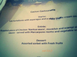 Gaston et Gastounette menu