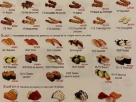 Yooki Sushi menu