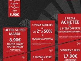 Pizza Sprint menu