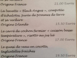 Chez Aristide menu