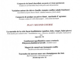 L'Oustau Camarguais menu